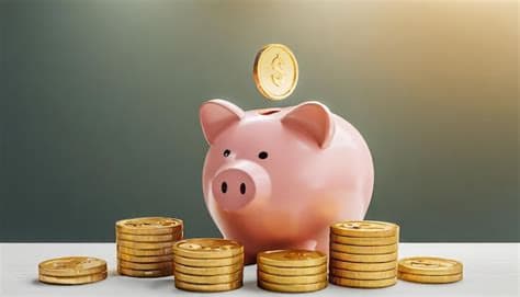 Piggy banks and money representing financial freedom
